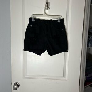 Black Jean Shorts